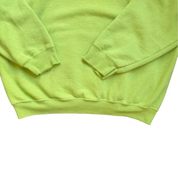 Neon Lime Green Fire Island Hoodie – Vintage Retro Cool! 🌟 size medium - Picture 8 of 11